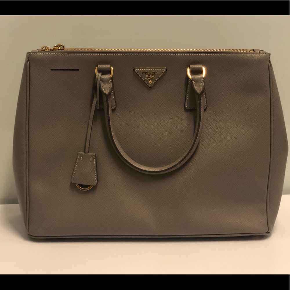 New Stone Prada Galleria Medium Saffiano Tote